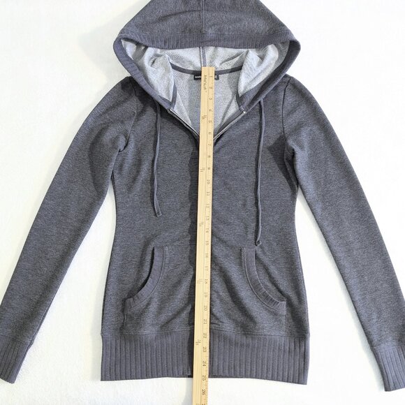 AmélieBoutik Cotton Blend Zip-up Hoodie, XS, Grey - Picture 7 of 9